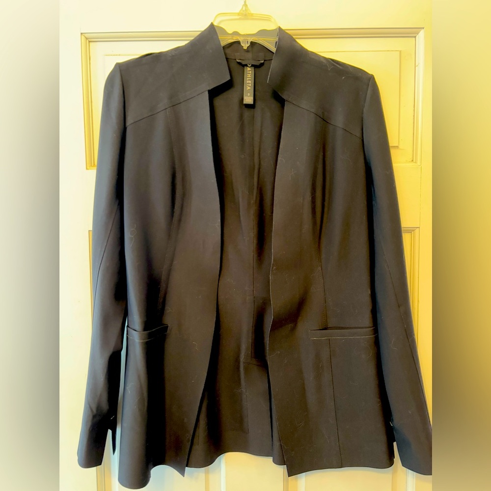 Athleta Cosmic Blazer Black Size 2/ Small  Athleisure  Style 350837.